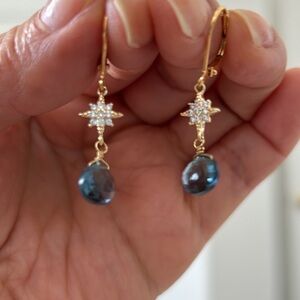 *PRICE CUT* Rachael Reinhardt Quartz CZ London Star Dangle Earrings